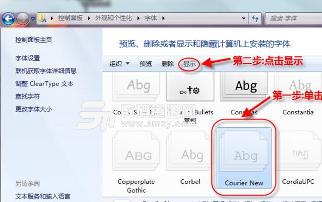 source insight在win7系统下使用Courier New字体