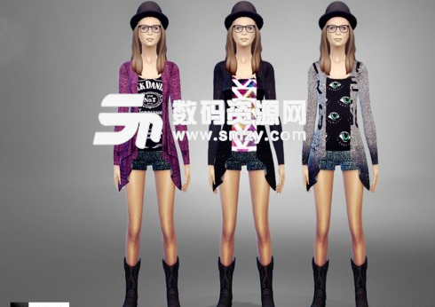 模拟人生4女性时尚休闲套装MOD