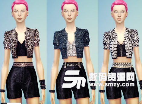 模拟人生4女性时尚超短夹克MOD