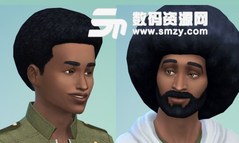 模拟人生4男士非洲蓬松发型MOD