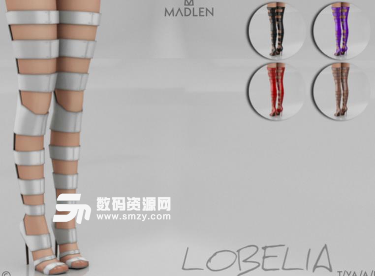 模拟人生4Lobelia女士超长科幻金属片高跟靴子MOD
