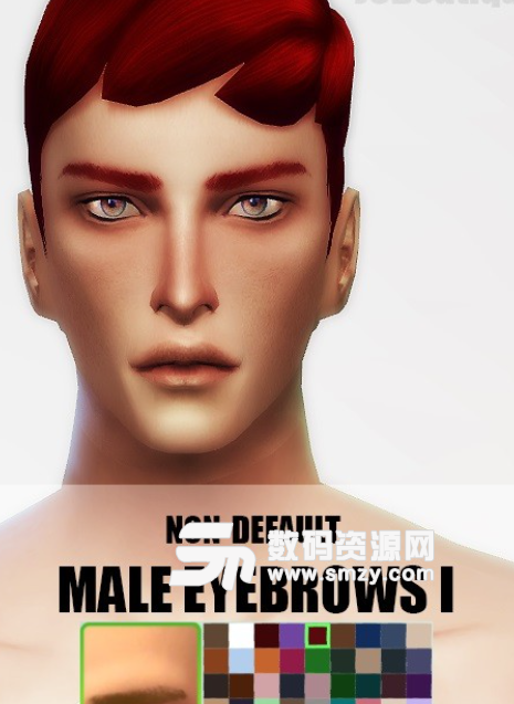 模拟人生4男性替换眉毛MOD