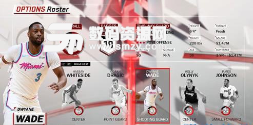 NBA2K18热火队韦德最新面补MOD