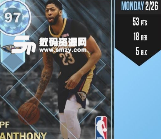 NBA2K18钻石卡安东尼戴维斯数据一览及分析截图