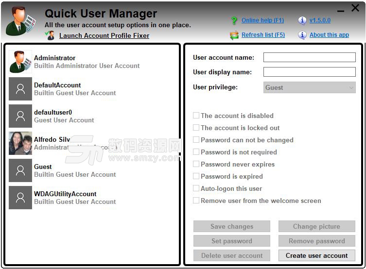 Quick User Manager漢化版