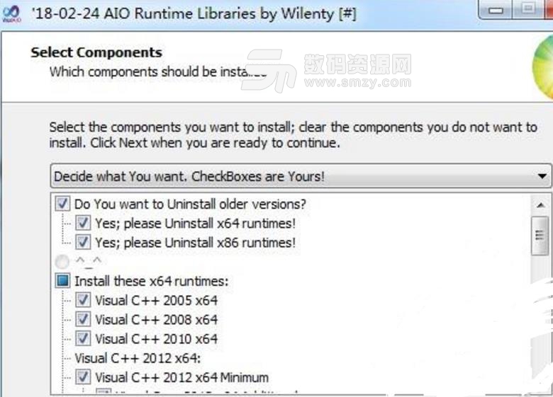 AIO Runtime Libraries運行庫截圖