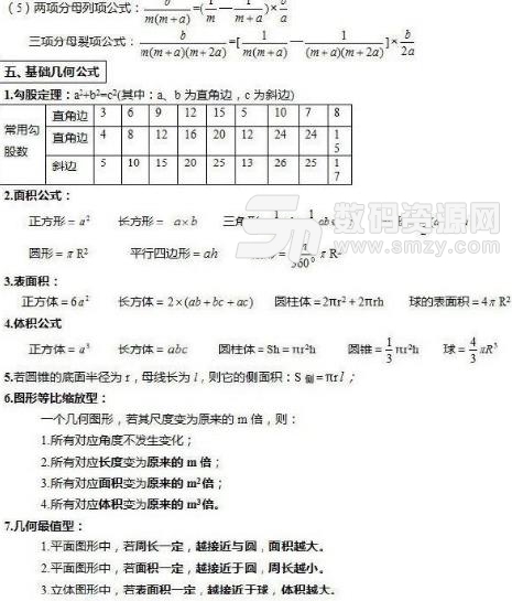 2018公務員考試數學運算公式彙總