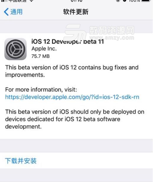 苹果IOS12beta11开发预览版固件(iPhone X) 官方版
