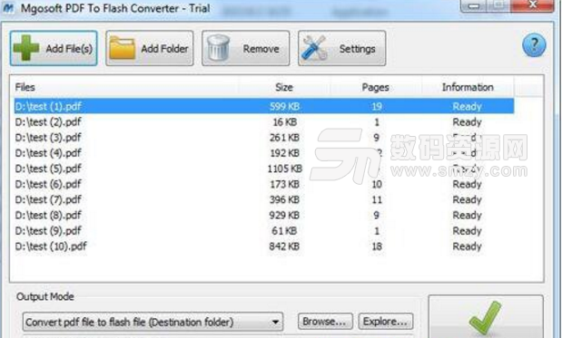 Mgosoft PDF To Flash Converter免费版