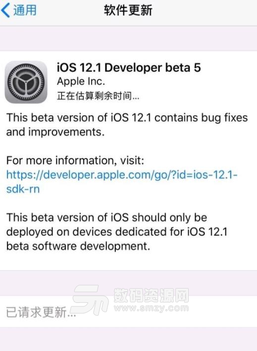 苹果iOS12.1beta5开发者预览版描述文件官方版