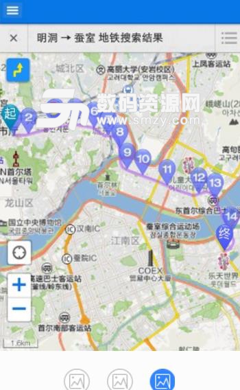 韩国中文地图APP(采用韩巢地图) v1.3