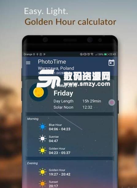 PhotoTime app(金色和蓝色小时计算器) v1.5 安卓版