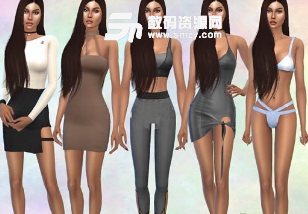 模拟人生4女性美丽单肩长发MOD