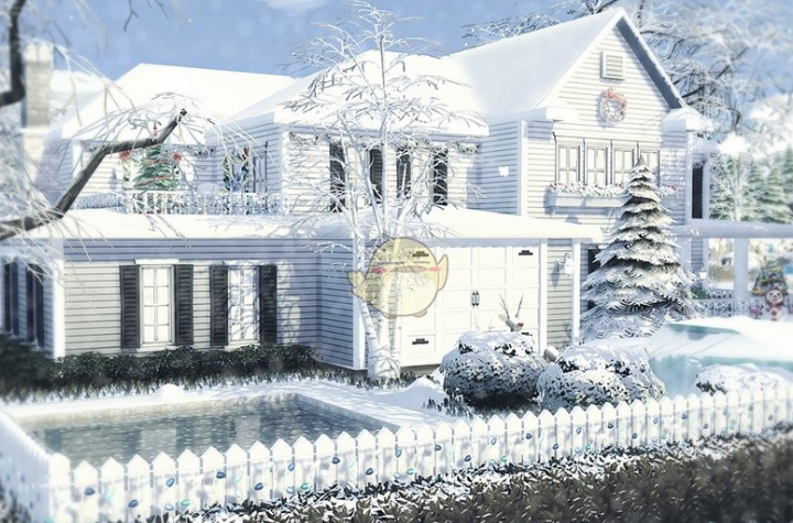模拟人生4纯白冬季圣诞节别墅MOD
