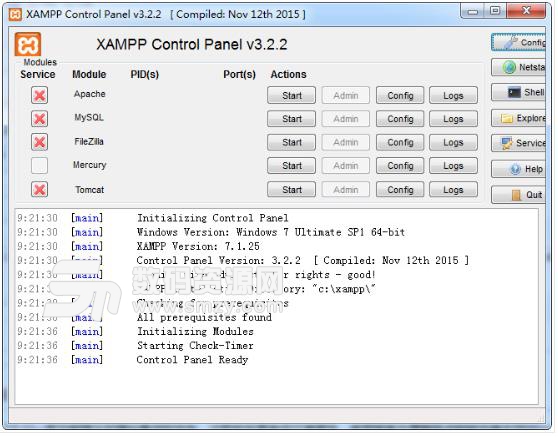 xampp control panel完整版