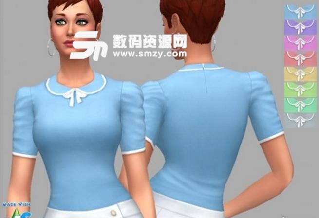模拟人生4海蒂时尚衬衫补丁
