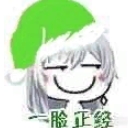 绿色圣诞帽表情包高清版
