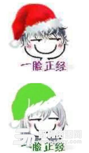 绿色圣诞帽表情包
