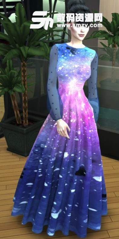 模拟人生4美丽银河长裙