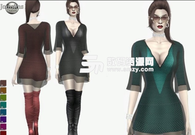 模拟人生4女性透明斑点连衣裙MOD
