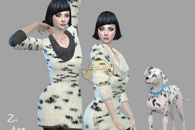 模拟人生4斑点风格女性服装MOD