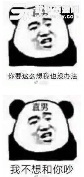 直男熊猫头表情包高清版