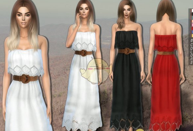 模拟人生4女性优雅长裙MOD