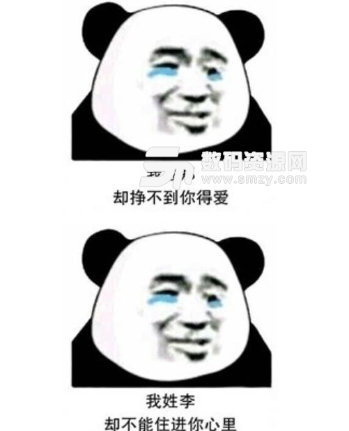 抖音熊猫人姓氏套路情话表情下载