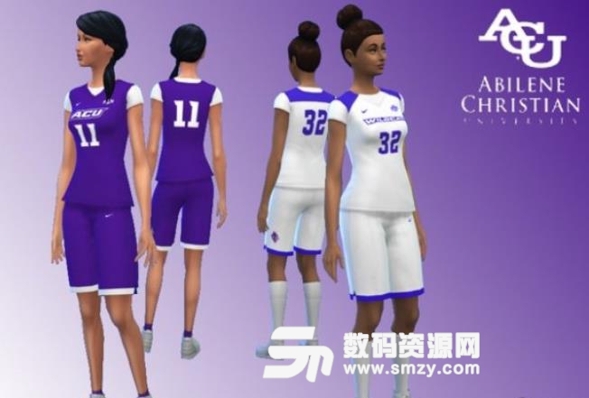 模拟人生4艾柏林基督大学女子篮球套装MOD