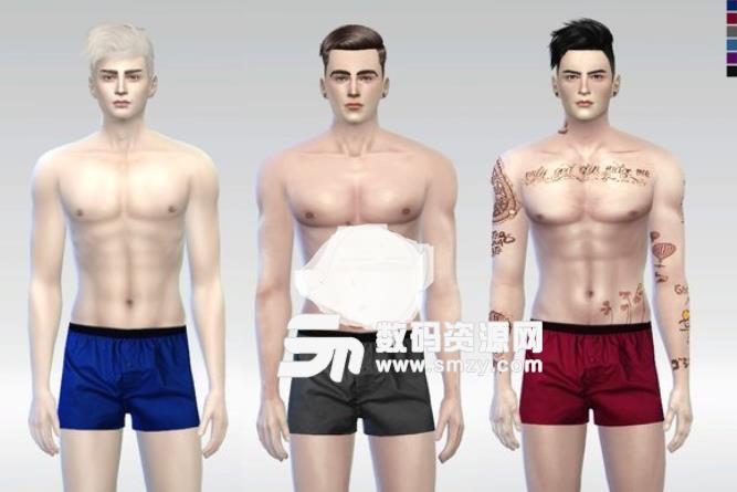 模拟人生4男性纯色泳裤MOD
