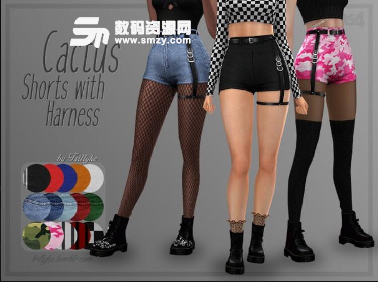 模拟人生4女性系带短裤MOD