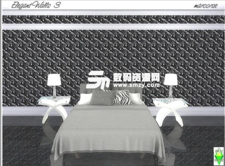 模拟人生4优雅的黑白墙纸MOD