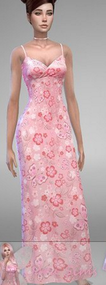 模拟人生4粉色吊带连衣裙MOD最新版