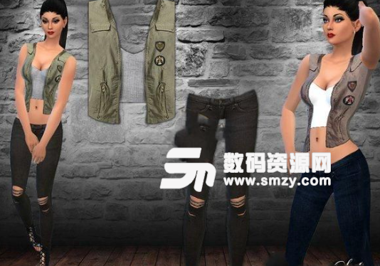 模拟人生4女性时尚军装套装MOD