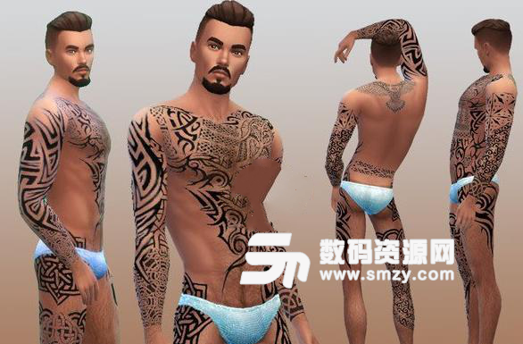 模拟人生4男性帅气纹身补丁免费版