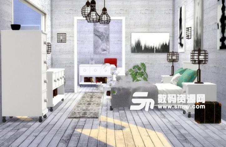 模拟人生4简洁卧室木质家具MOD