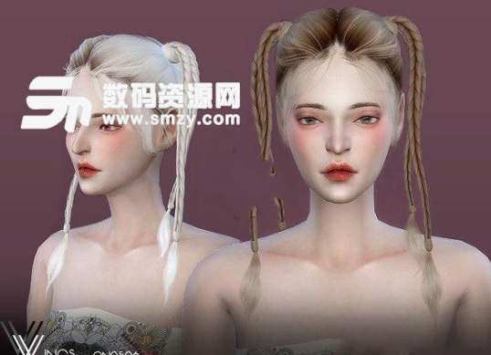 模拟人生4女性小辫子发型MOD