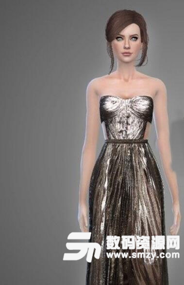 模拟人生4金属透明长裙MOD