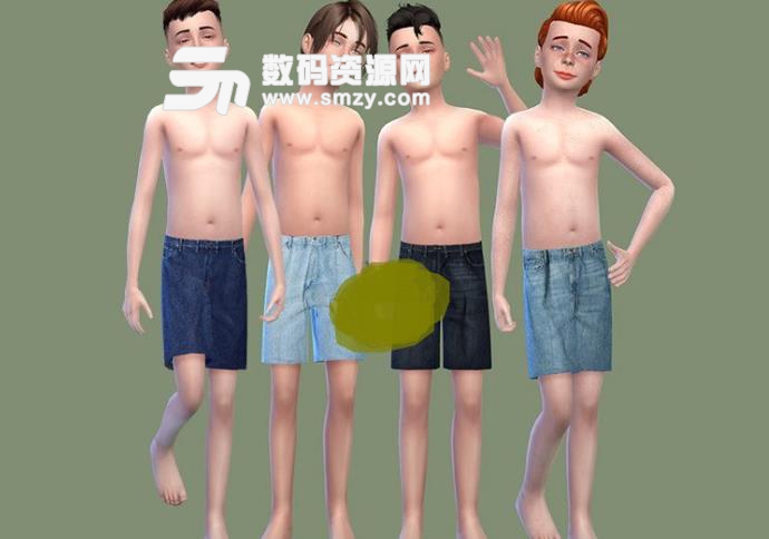 模拟人生4男孩中裤MOD