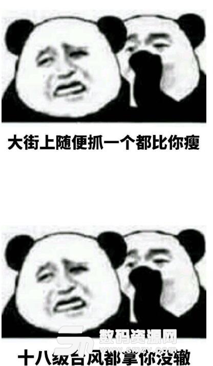 熊猫头你是最胖的表情包高清版下载