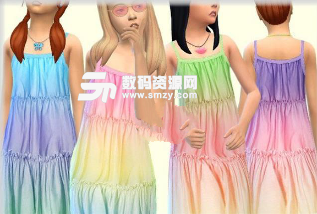 模拟人生4女孩彩色吊带裙补丁免费版