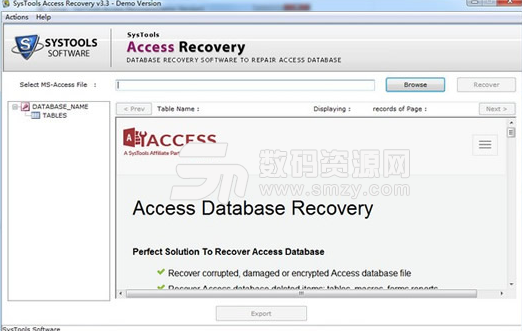 SysTools Access recovery免费版