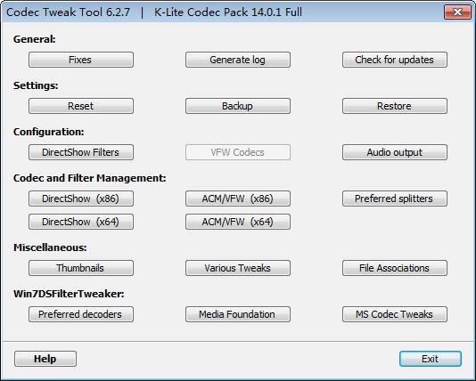 K-Lite Codec Pack Full(影音解码器)免费版