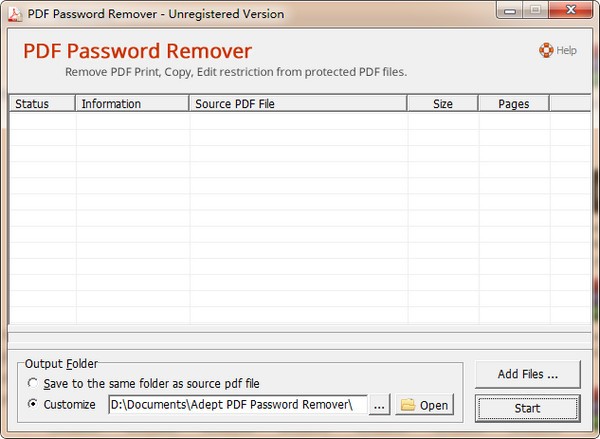 Adept PDF Password Remover免费版