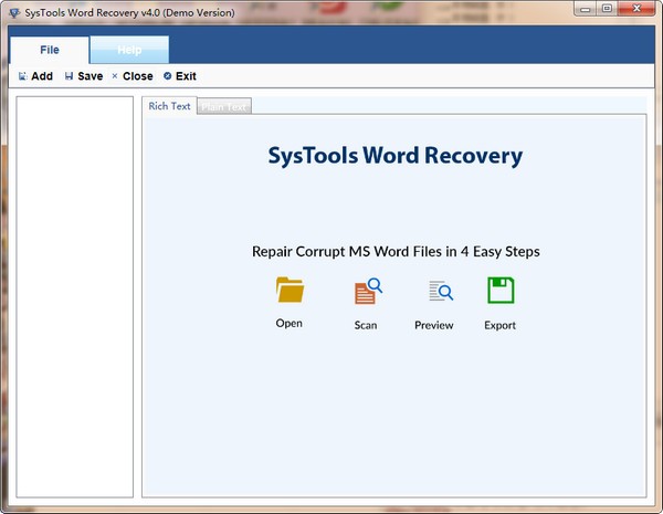 SysTools Word Recovery绿色版