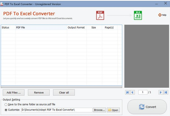 Adept PDF to Excel Converter最新版